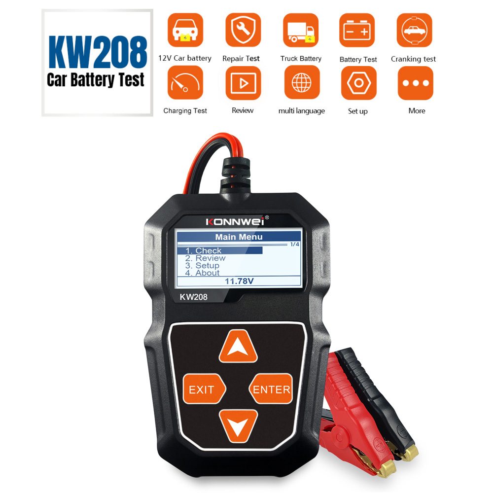 Battery Load Tester - KONNWEI KW208 12V Tester batteria per