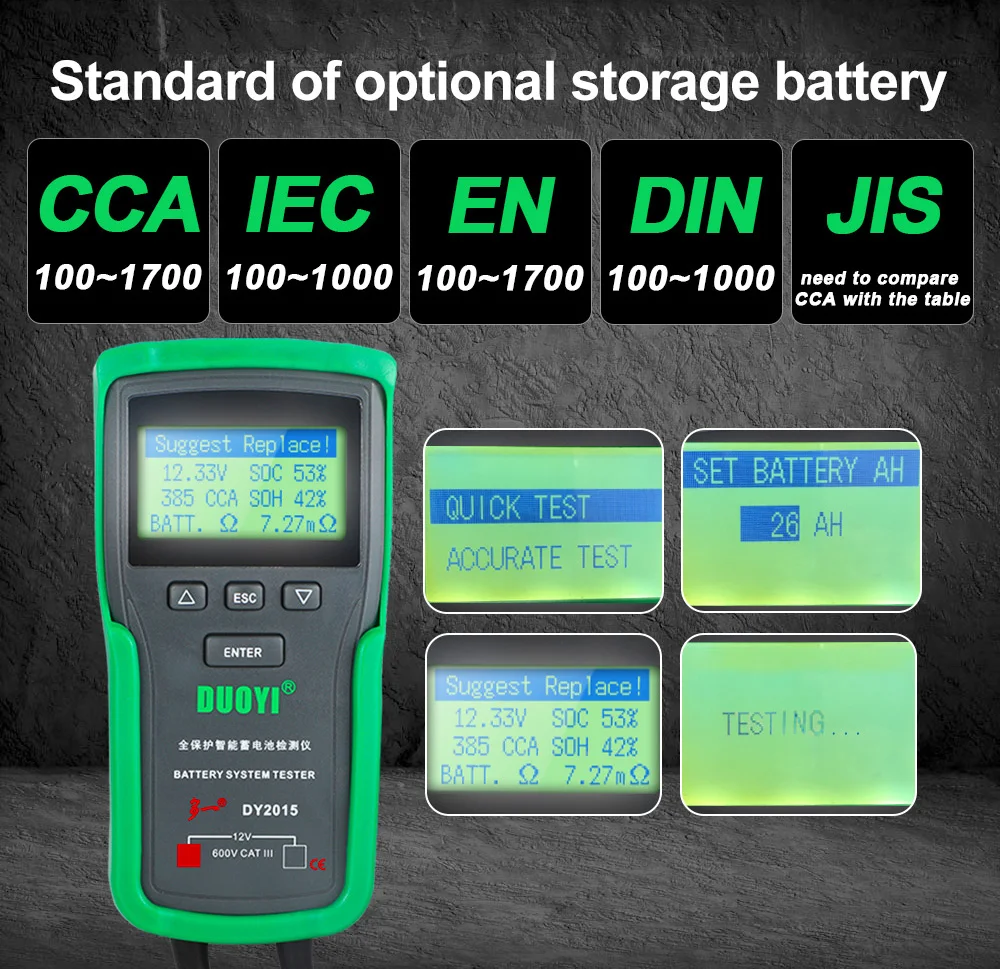 DUOYI DY2015 Tester per Batter - Battery Load Tester recensione e prezzo