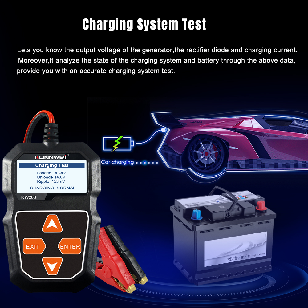 KONNWEI KW208 12V Tester batte - Battery Load Tester recensione e prezzo