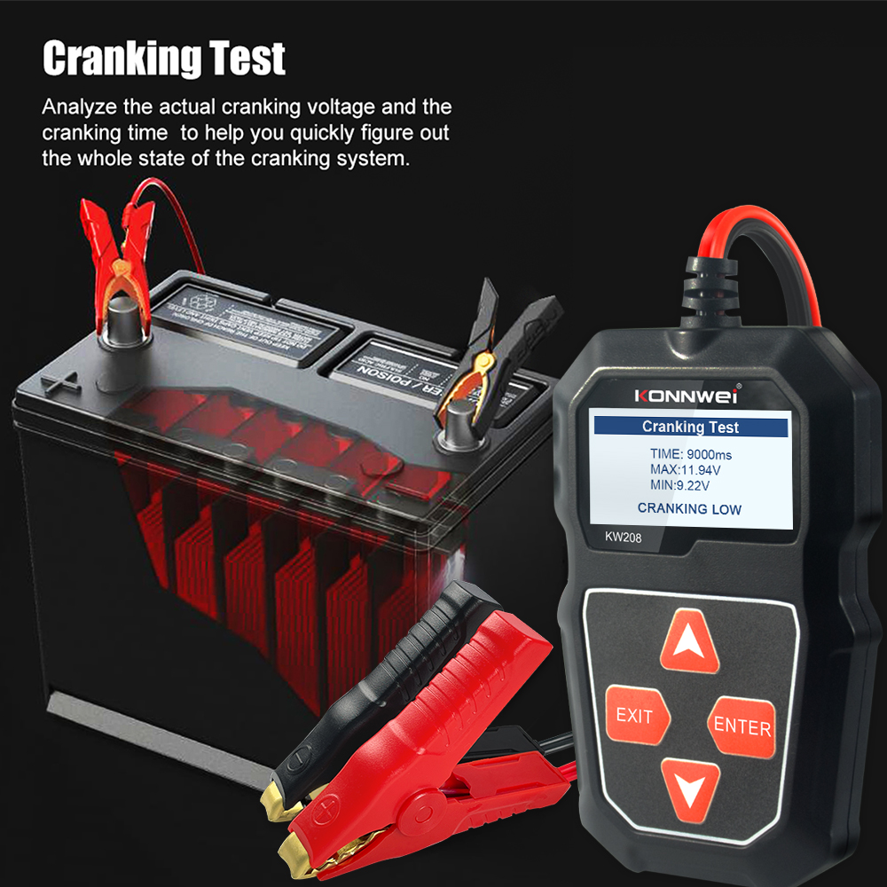 KONNWEI KW208 12V Tester batte - Battery Load Tester recensione e prezzo
