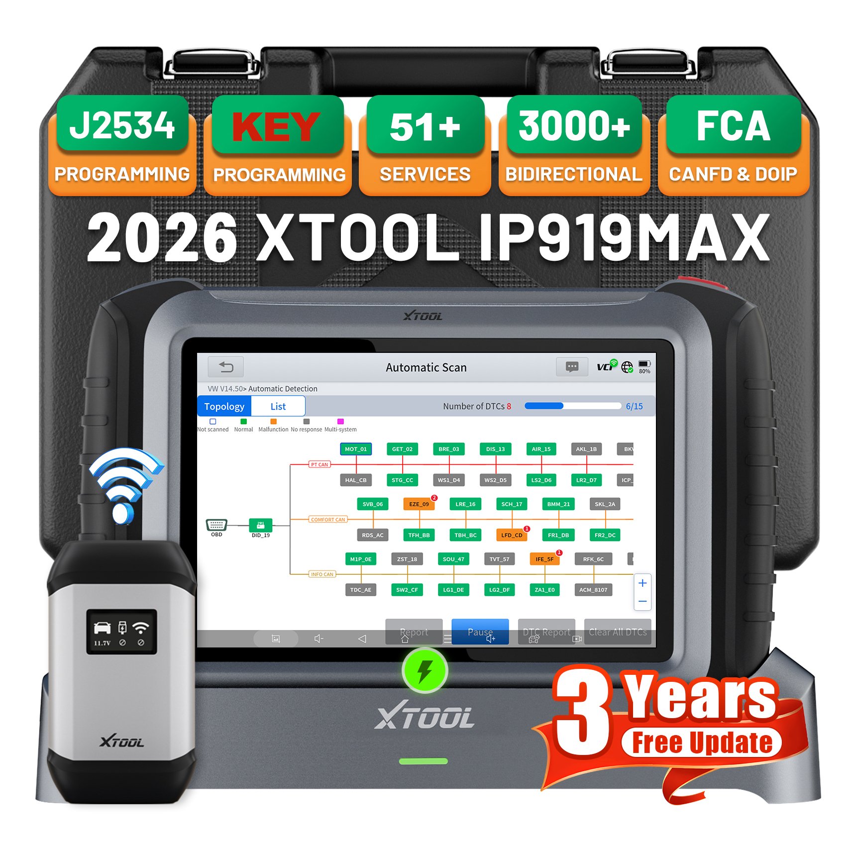 Magazzino UE XTOOL IP919MAX J2 - Car Diagnostic Tool recensione e prezzo